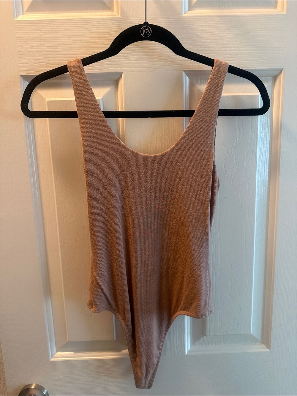 Aritzia Sleeveless Ribbed Bodysuit in Dusty Rose